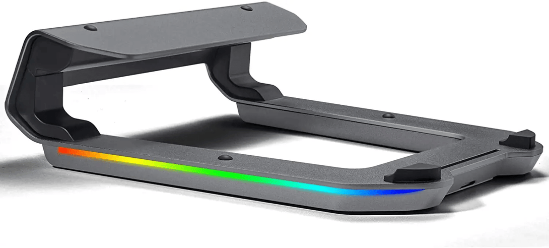 iDock Laptop Stand with USB C HUB Aluminum Laptops Mount Computer Stand with RGB Lights 10 Modes 1.1LB 4 Port USB 3.0 - iDock Laptopstand
