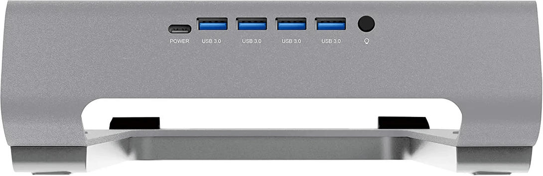iDock Laptop Stand with USB C HUB Aluminum Laptops Mount Computer Stand with RGB Lights 10 Modes 1.1LB 4 Port USB 3.0 - iDock Laptopstand