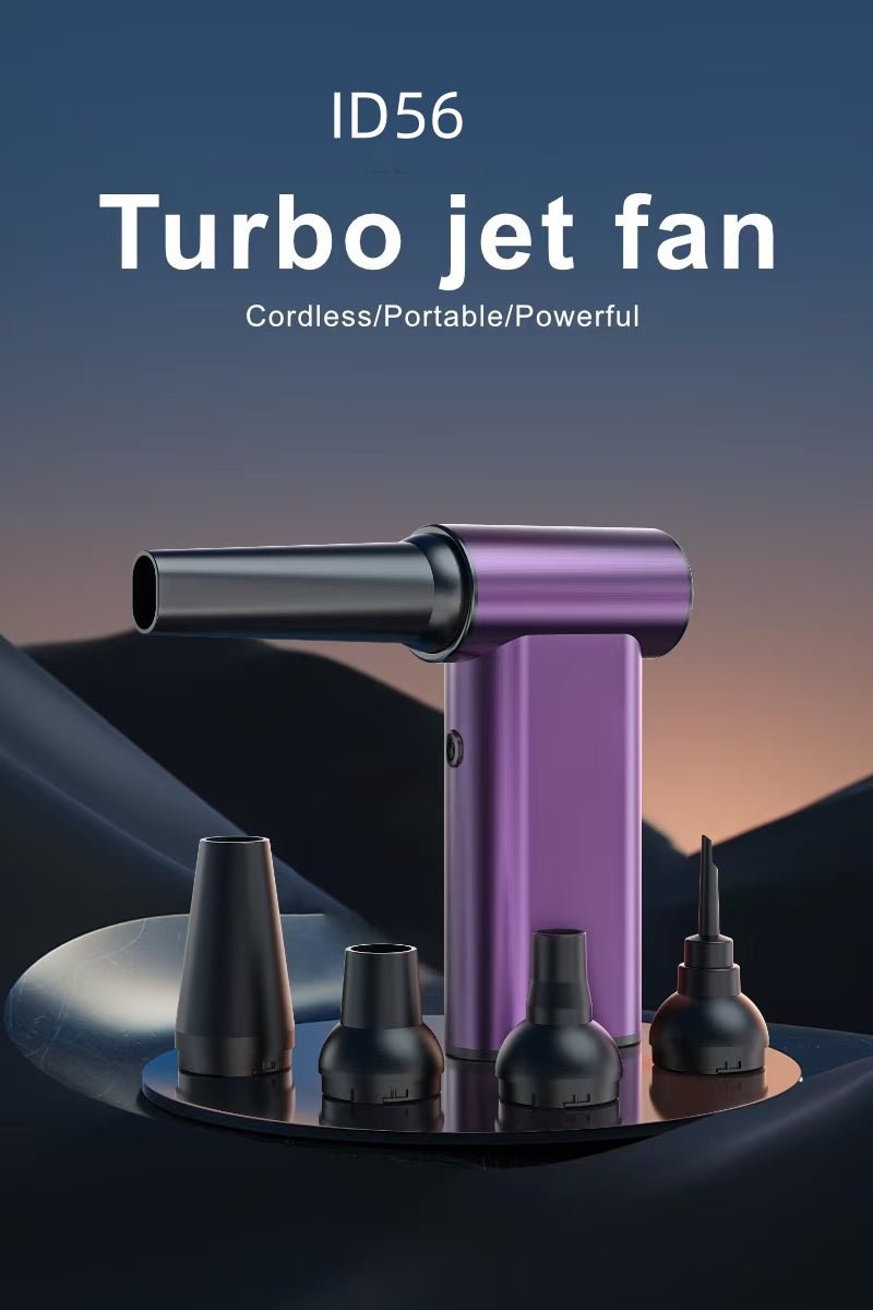 iDock Mini Handheld Fan New Product Jet Turbo Motor Fan Air Blower Rechargeable Mini Turbo Jet Turbo Fan - iDock Laptopstand