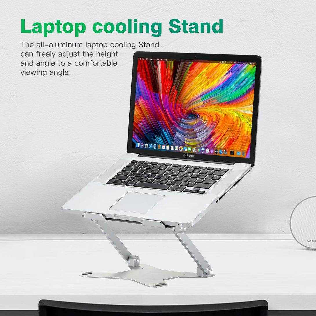 iDock Multi - functional Aluminum Ergonomic Height Angle Adjustable Computer Holder with 3.0 or 2.0 USB HUB Laptop Stand with Fan - iDock Laptopstand