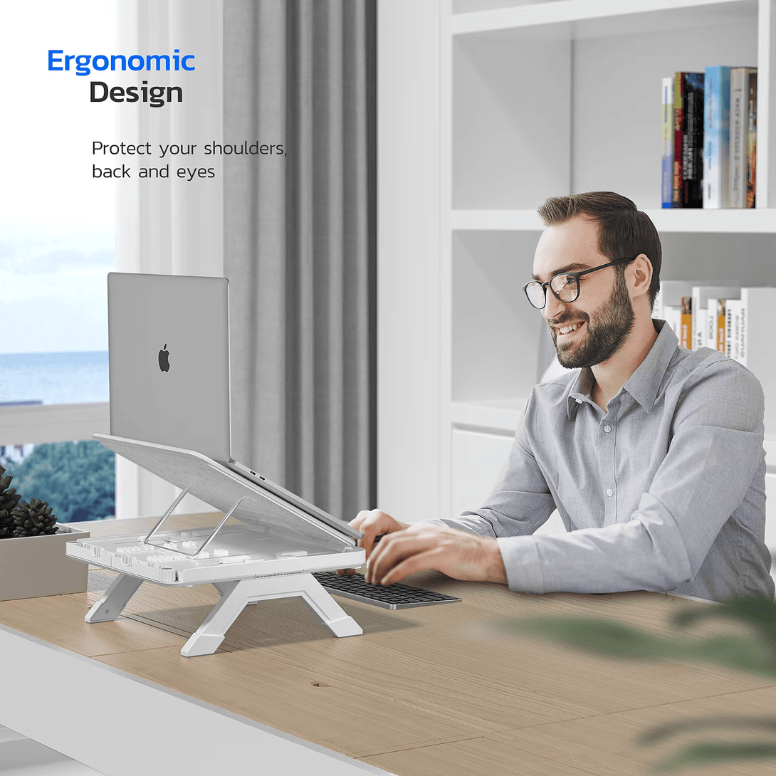iDock Multi - functional Plastic Height Adjustable Foldable Holder Microphone Expansion Laptop Stand Phone Stand - iDock Laptopstand
