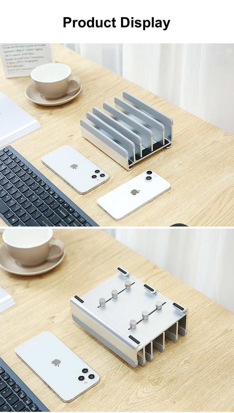 iDock New Multi - Slot Vertical Stand for Laptops and Tablets with Manual Adjustment and Aluminum Alloy Design - iDock Laptopstand