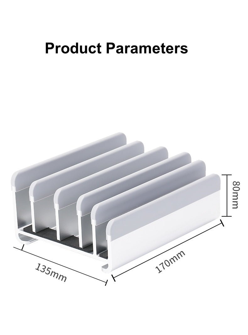 iDock New Multi - Slot Vertical Stand for Laptops and Tablets with Manual Adjustment and Aluminum Alloy Design - iDock Laptopstand
