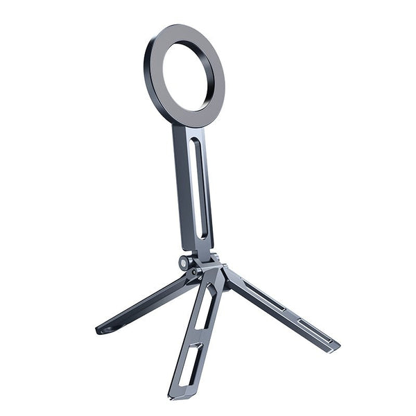 iDock New Portable Folding Magnetic Phone Stand Holder Tripod Aluminum Alloy Desktop Travel Stand - iDock Laptopstand