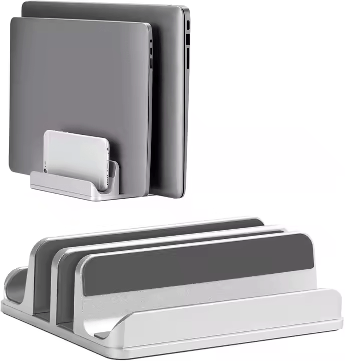 iDock Newly Designed 4 In 1 Up to 17.3 Inches 4 Slots Aluminum Width Adjustable Vertical Laptop Stand - iDock Laptopstand