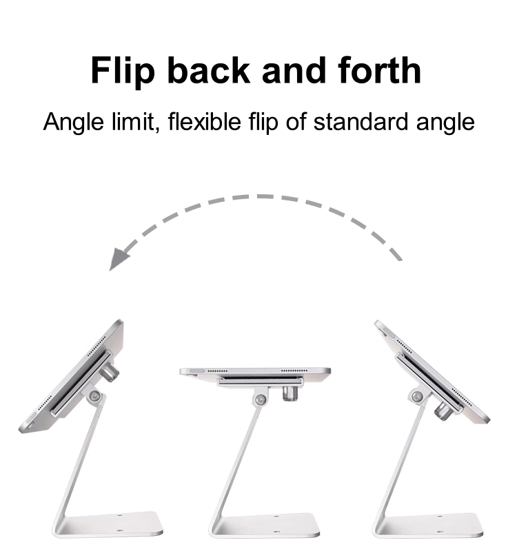 iDock Newly Tablet Cashier Stand Order Anti - theft Stand with Lock Face Recognition Desktop Aluminum Alloy Universal iPad Holder - iDock Laptopstand