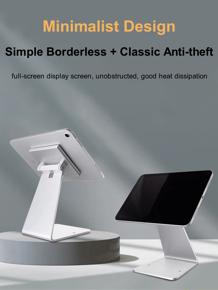 iDock Newly Tablet Cashier Stand Order Anti - theft Stand with Lock Face Recognition Desktop Aluminum Alloy Universal iPad Holder - iDock Laptopstand