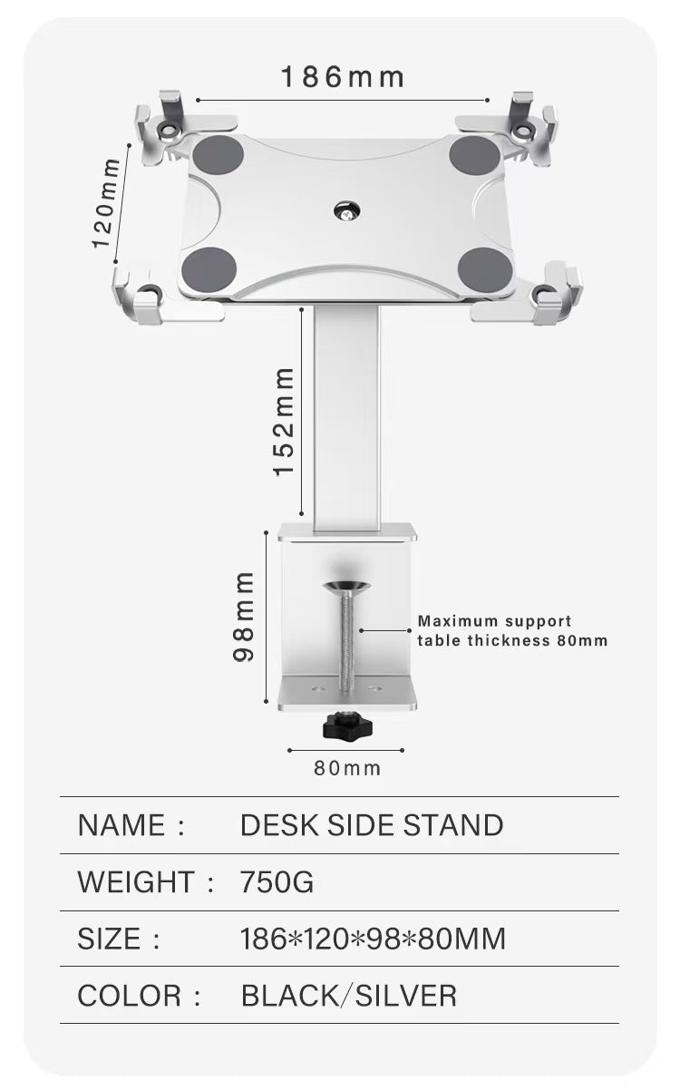iDock Newly Upgraded Adjustable Angle Desktop Tablet Stand Aluminum Alloy Perforated iPad Holder Compatible with 10 - 13 Inches - iDock Laptopstand