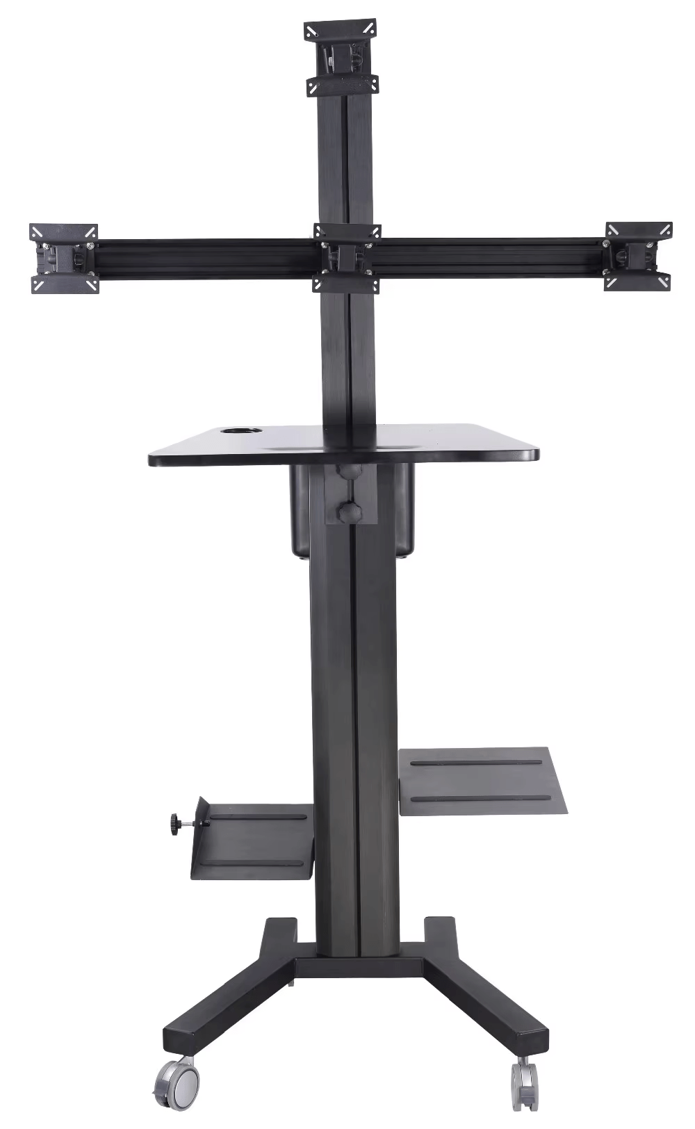 iDock PC Laptop Notebook Computer Mobile Cart with 4 LCD Monitor Mount - iDock Laptopstand