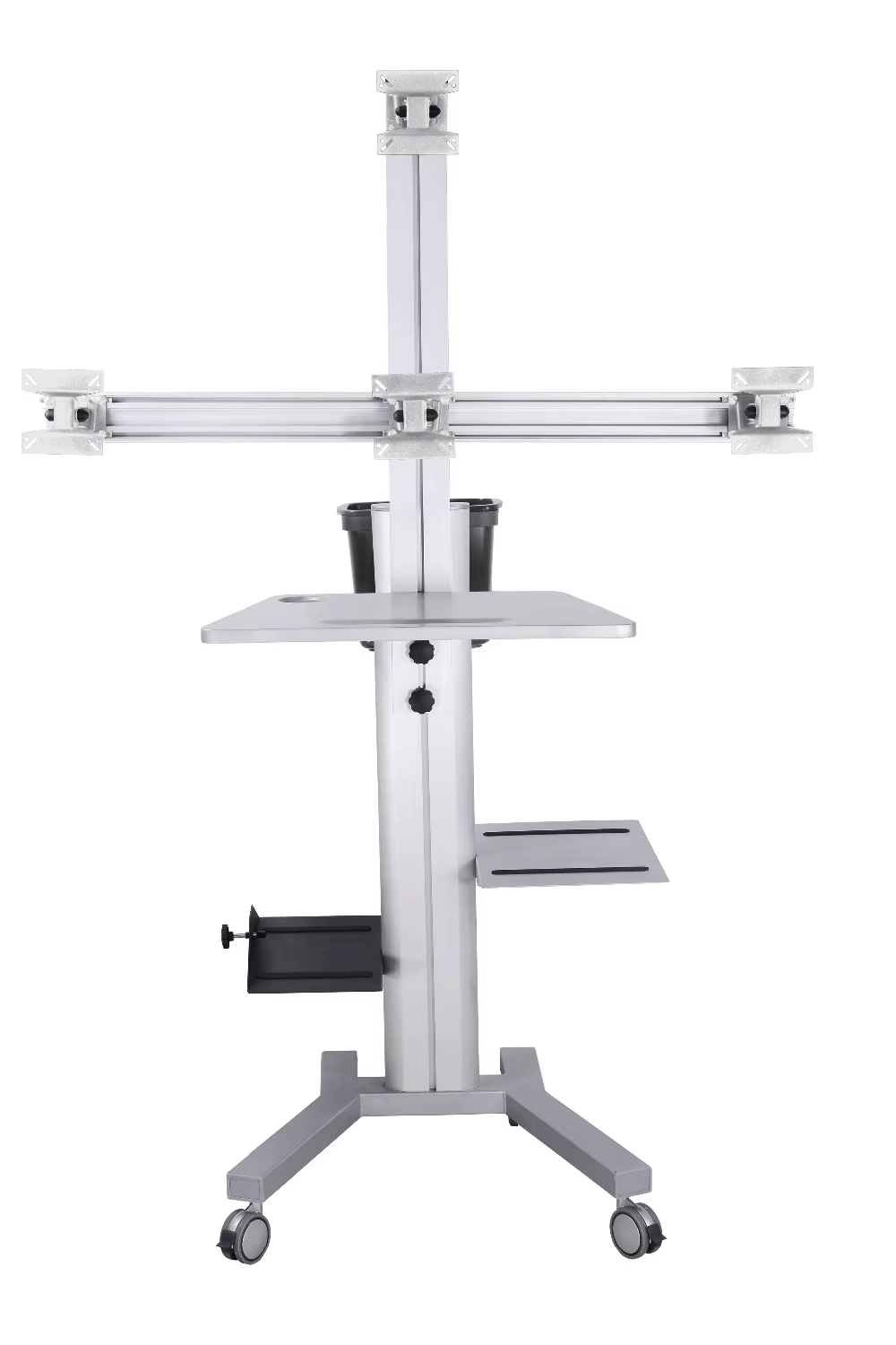 iDock PC Laptop Notebook Computer Mobile Cart with 4 LCD Monitor Mount - iDock Laptopstand