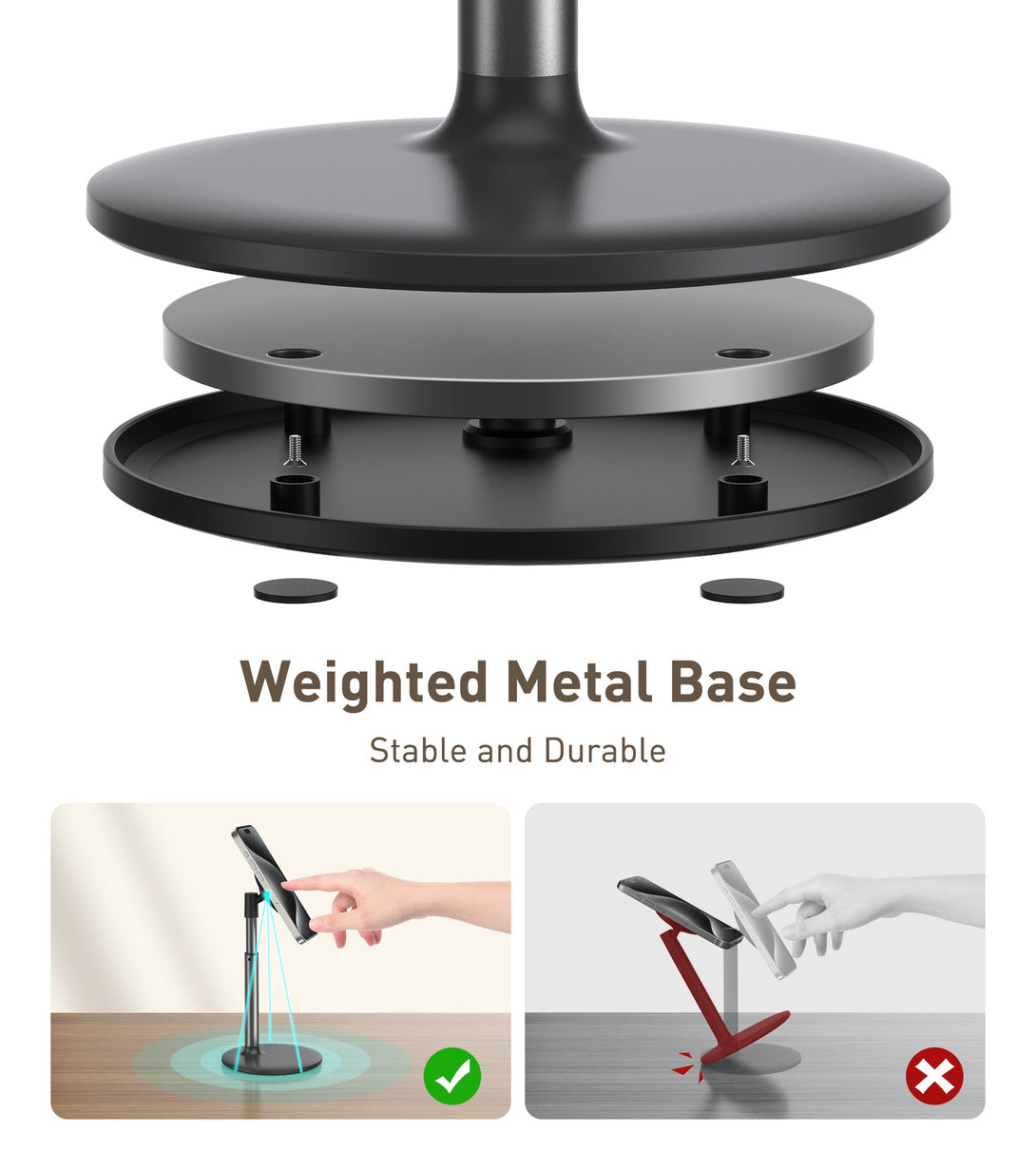 iDock Portable 360° Rotation Height Adjustable Magnetic Phone Holder - iDock Laptopstand