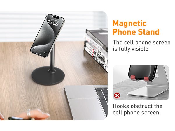 iDock Portable 360° Rotation Height Adjustable Magnetic Phone Holder - iDock Laptopstand