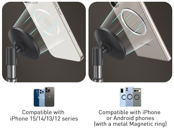 iDock Portable 360° Rotation Height Adjustable Magnetic Phone Holder - iDock Laptopstand