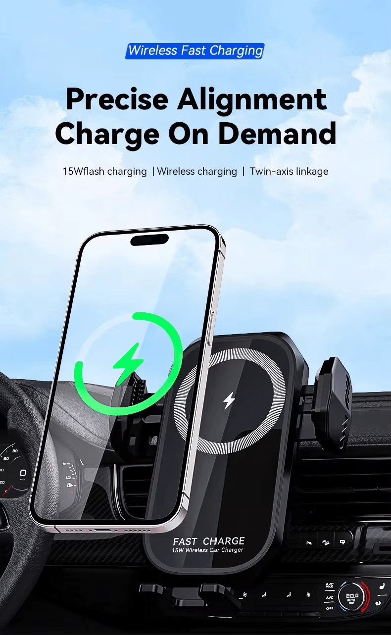 iDock Portable Adjustable Aromatherapy Car Wireless Charging Holder for Mobile Phone - iDock Laptopstand