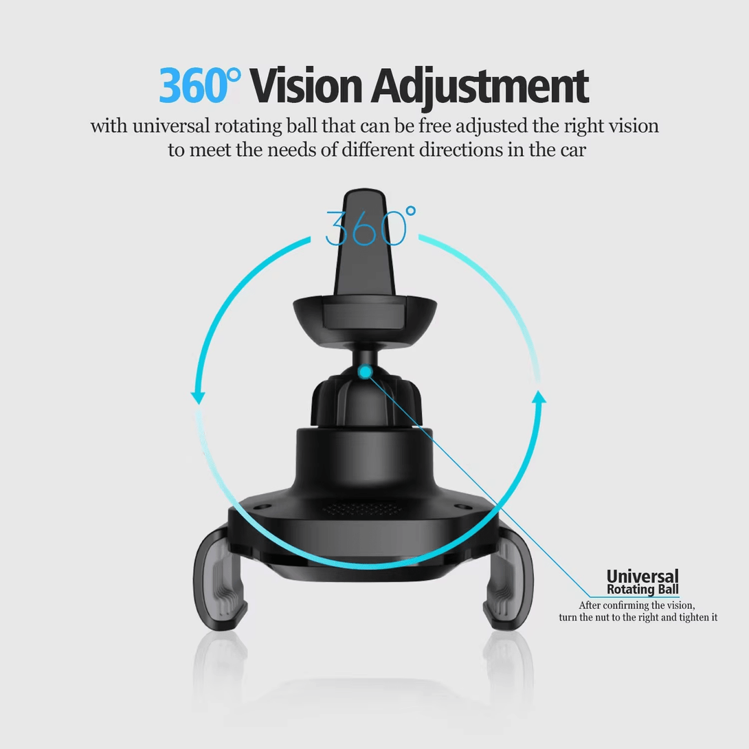 iDock Portable Adjustable Smart Car Wireless Charging Holder for Mobile Phone - iDock Laptopstand