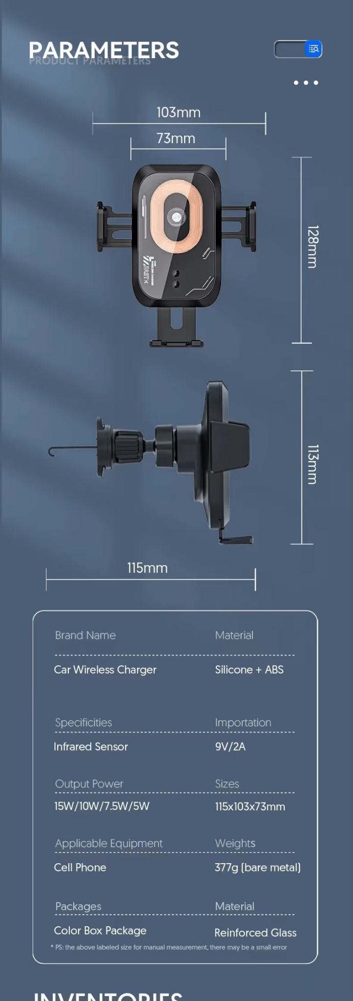 iDock Portable Adjustable Smart Car Wireless Charging Holder for Mobile Phone - iDock Laptopstand