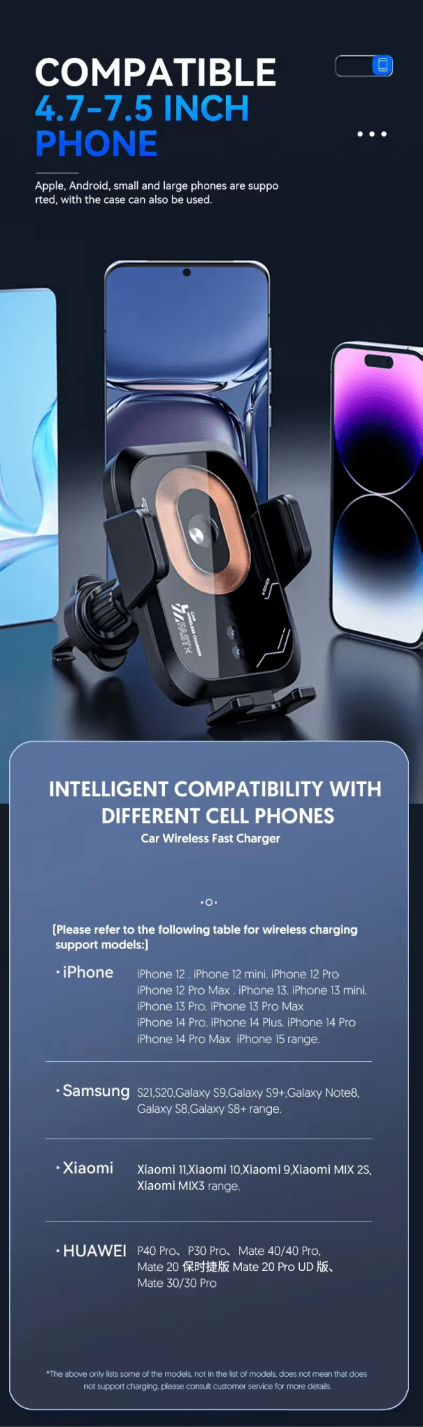 iDock Portable Adjustable Smart Car Wireless Charging Holder for Mobile Phone - iDock Laptopstand