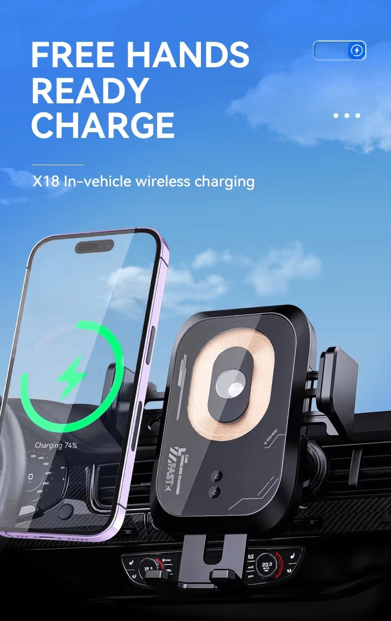 iDock Portable Adjustable Smart Car Wireless Charging Holder for Mobile Phone - iDock Laptopstand