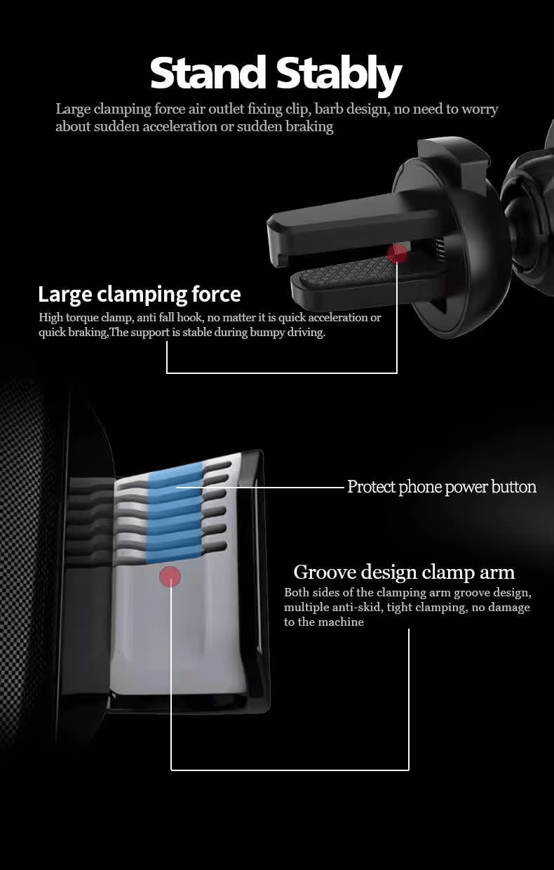 iDock Portable Adjustable Smart Car Wireless Charging Holder for Mobile Phone - iDock Laptopstand