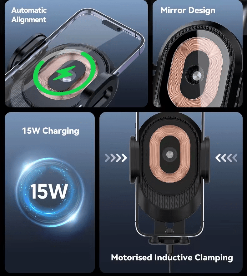 iDock Portable Adjustable Smart Car Wireless Charging Stand Car Wireless Fast Charging Holder for Mobile Phone - iDock Laptopstand