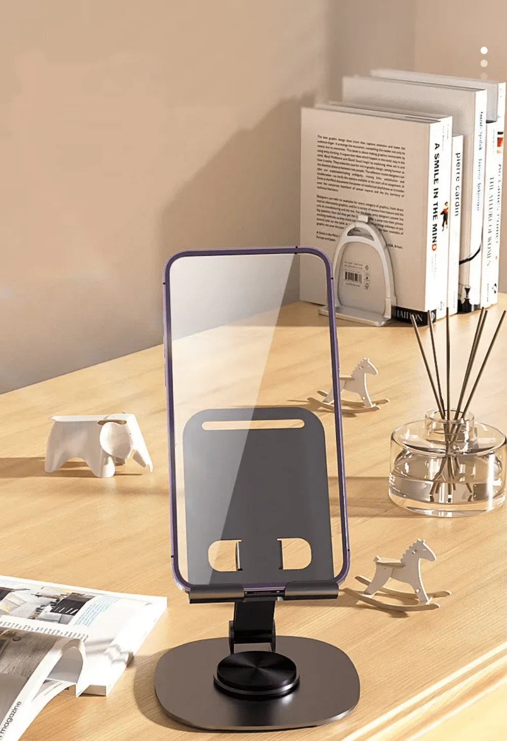 iDock Portable Aluminum Fully Foldable Angle Adjustable Desk 360 rotation Cell Phone Stand Holder - iDock Laptopstand