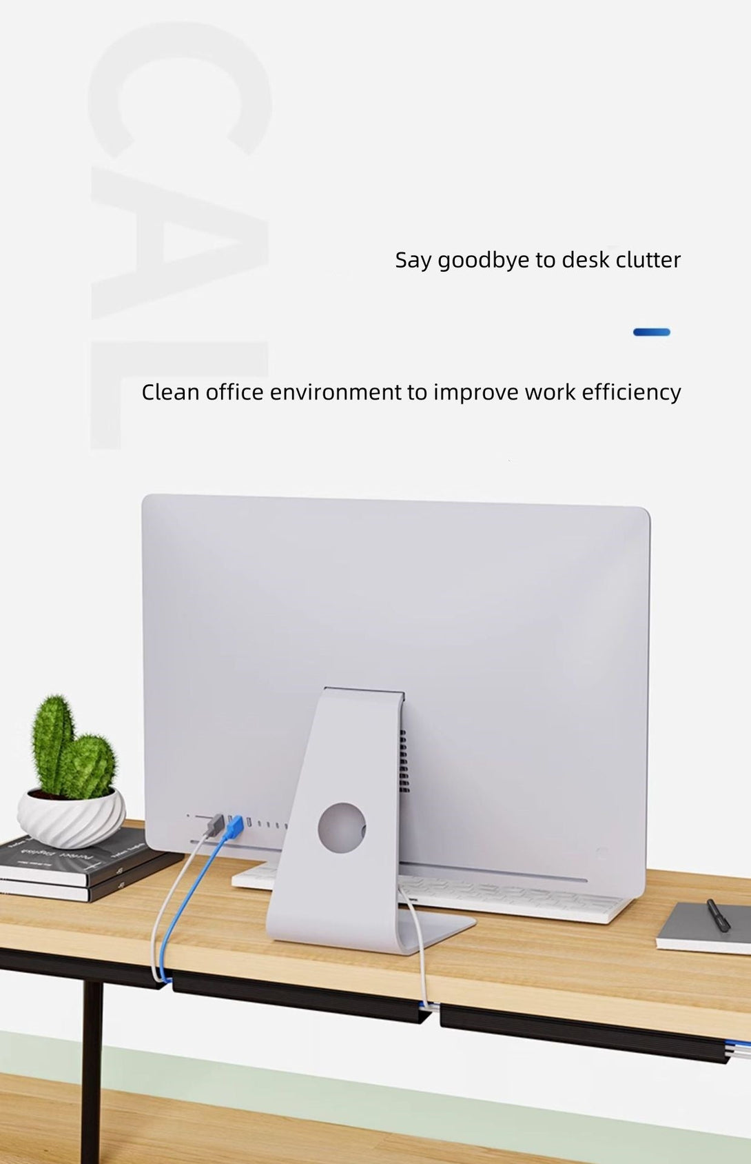 iDock Portable Desktop Wire Storage Shelf Under - table Thread Organizer Under - table Cable Management Slot - iDock Laptopstand