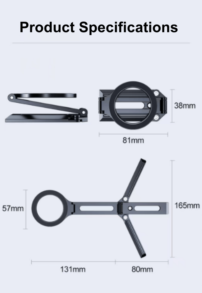 iDock Portable Double - fold Multi - angle Rotation Phone Holder Travel Portable Strong Magnetic Phone Stand - iDock Laptopstand