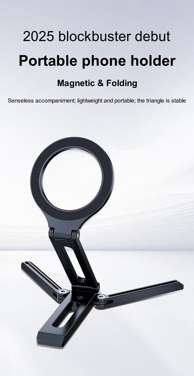 iDock Portable Double - fold Multi - angle Rotation Phone Holder Travel Portable Strong Magnetic Phone Stand - iDock Laptopstand