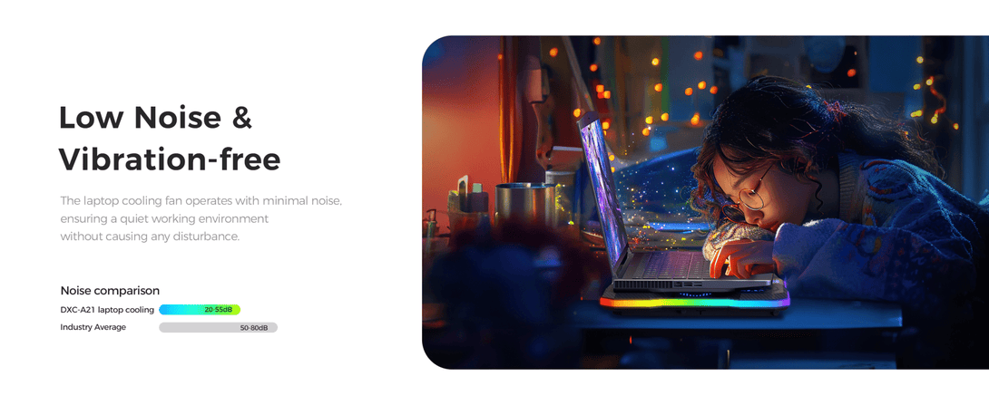 iDock Portable Folding 8 Level Height Adjustable 9 Fans Laptop Cooling Pad with 10 RGB Light Laptop Cooler with Removable Phone Stand - iDock Laptopstand