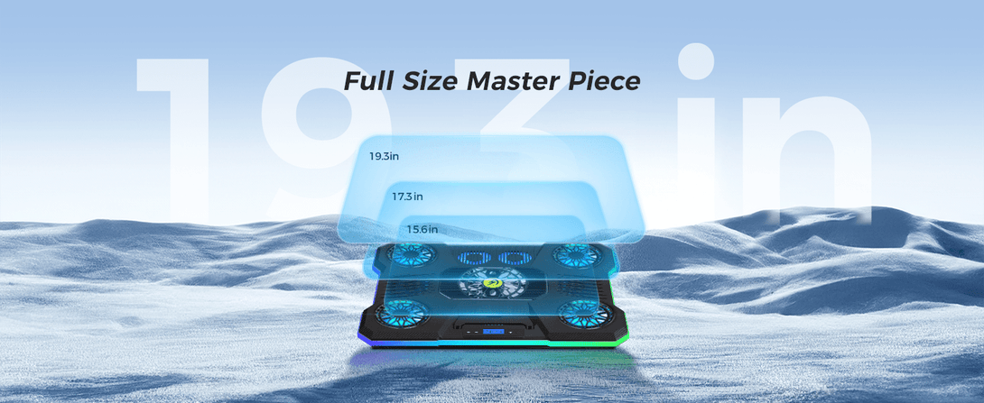 iDock Portable Folding 8 Level Height Adjustable 9 Fans Laptop Cooling Pad with 10 RGB Light Laptop Cooler with Removable Phone Stand - iDock Laptopstand