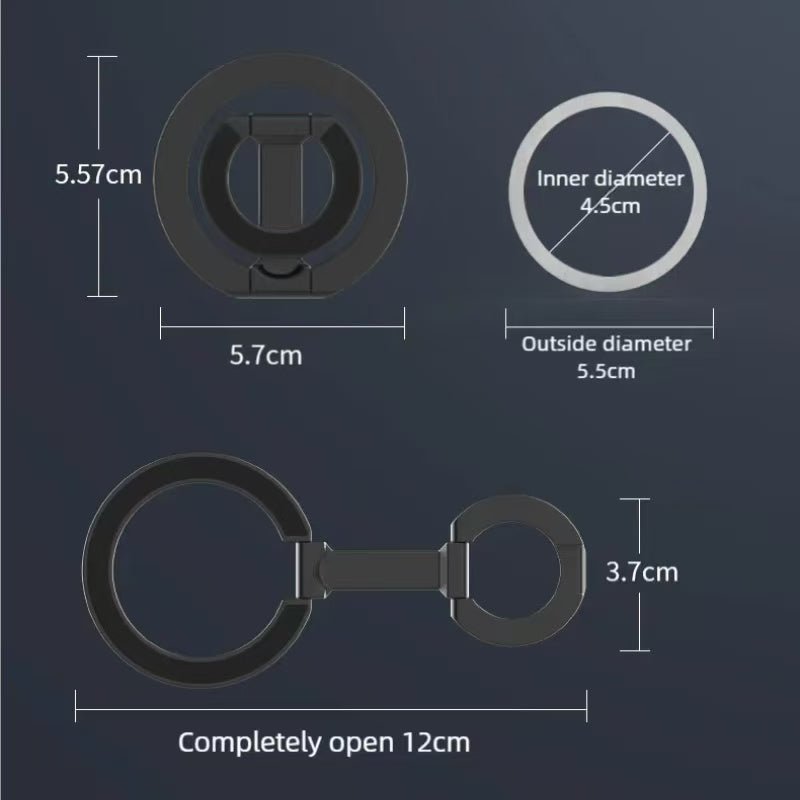 iDock Portable Folding Adjustable Angle Phone Holder Travel Portable Strong Magnetic Phone Ring Stand - iDock Laptopstand