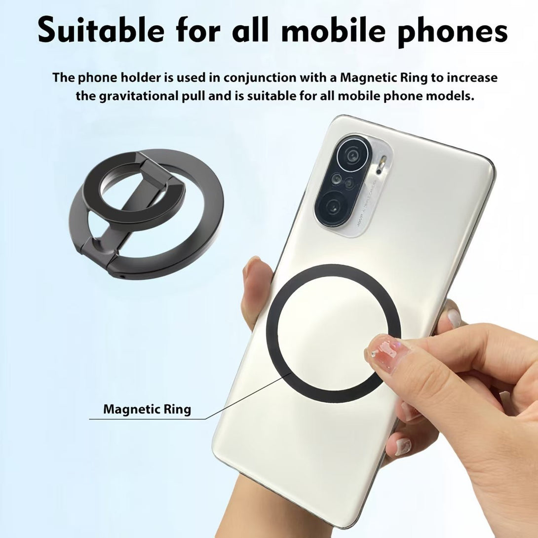 iDock Portable Folding Adjustable Angle Phone Holder Travel Portable Strong Magnetic Phone Ring Stand - iDock Laptopstand