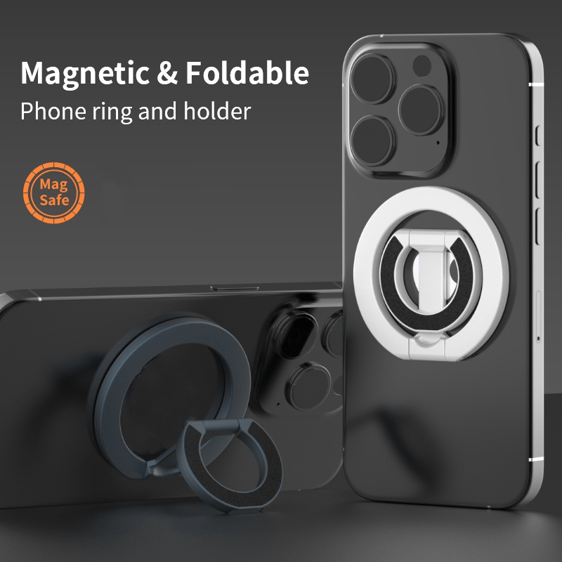 iDock Portable Folding Adjustable Angle Phone Holder Travel Portable Strong Magnetic Phone Ring Stand - iDock Laptopstand