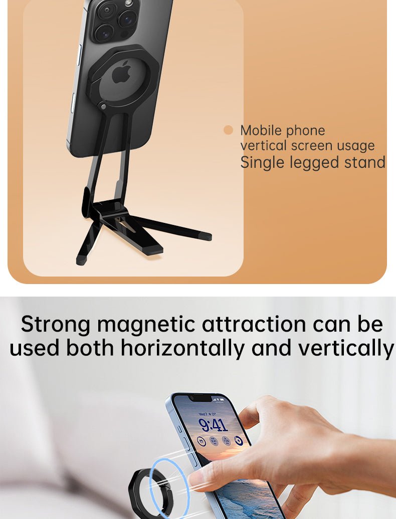 iDock Portable Folding Colorful Spring Buckle Magnetic Mobile Phone Tripod - iDock Laptopstand