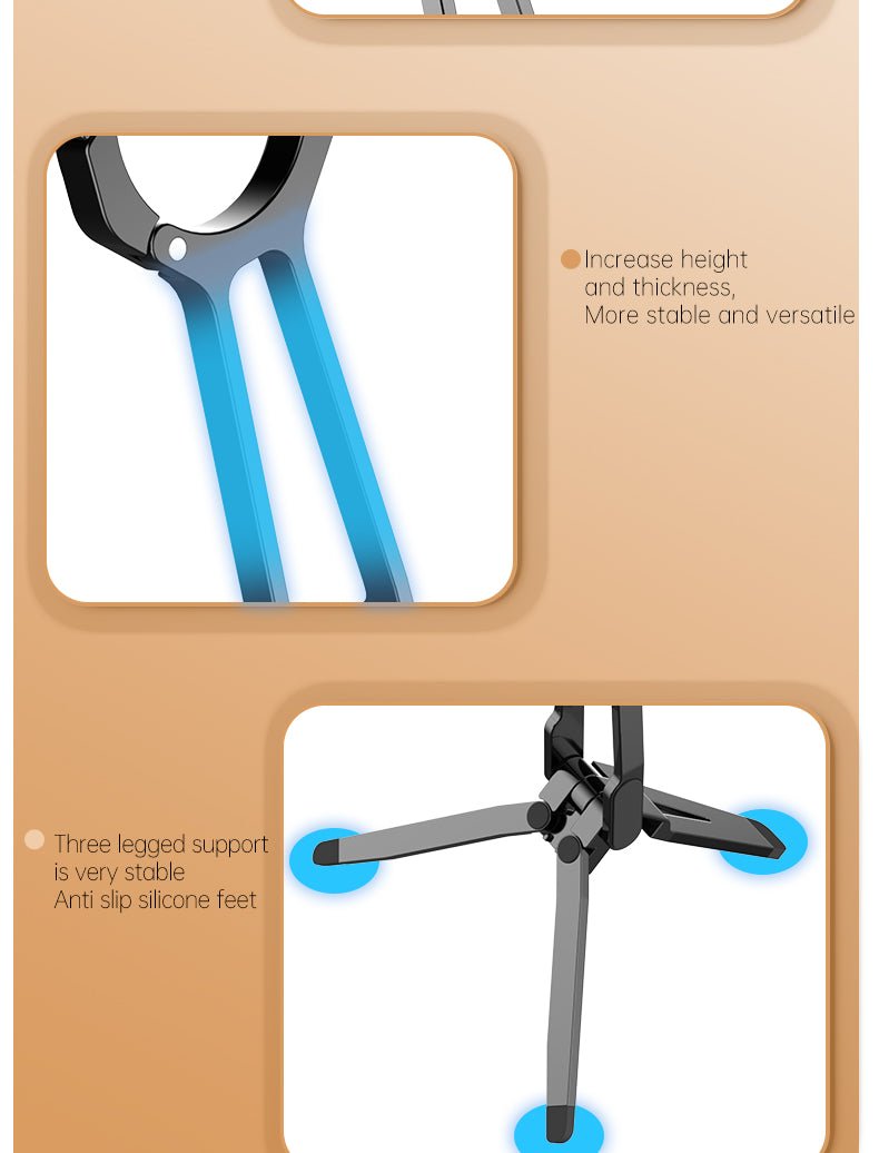iDock Portable Folding Colorful Spring Buckle Magnetic Mobile Phone Tripod - iDock Laptopstand
