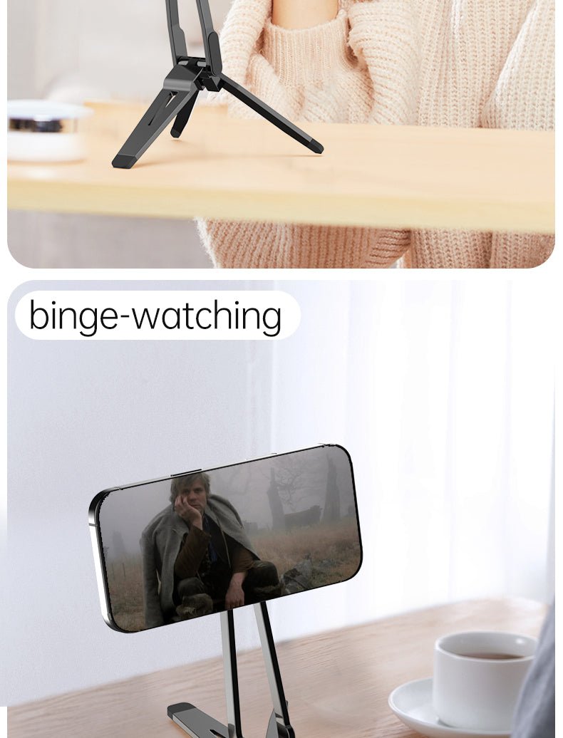 iDock Portable Folding Colorful Spring Buckle Magnetic Mobile Phone Tripod - iDock Laptopstand