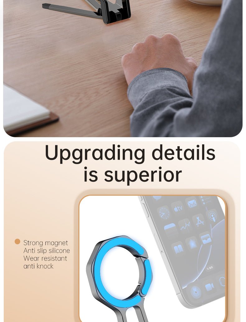 iDock Portable Folding Colorful Spring Buckle Magnetic Mobile Phone Tripod - iDock Laptopstand