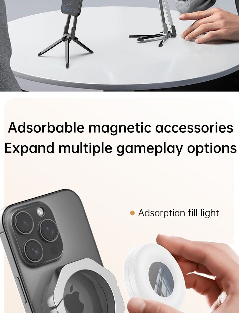 iDock Portable Folding Colorful Spring Buckle Magnetic Mobile Phone Tripod - iDock Laptopstand