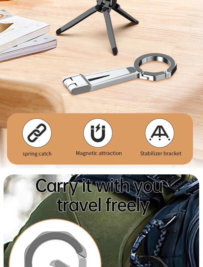 iDock Portable Folding Colorful Spring Buckle Magnetic Mobile Phone Tripod - iDock Laptopstand