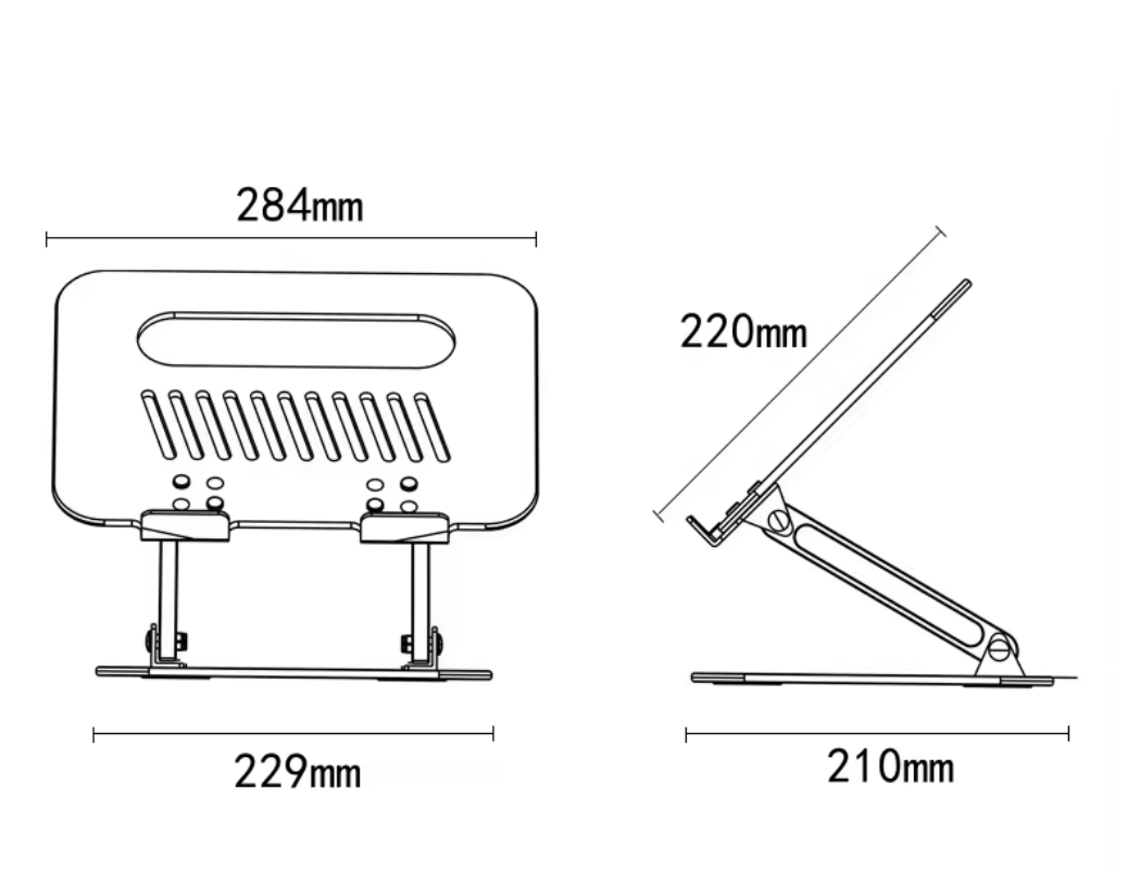 iDock Portable Folding Height Adjustable Aluminum Desktop Laptop Stand - iDock Laptopstand
