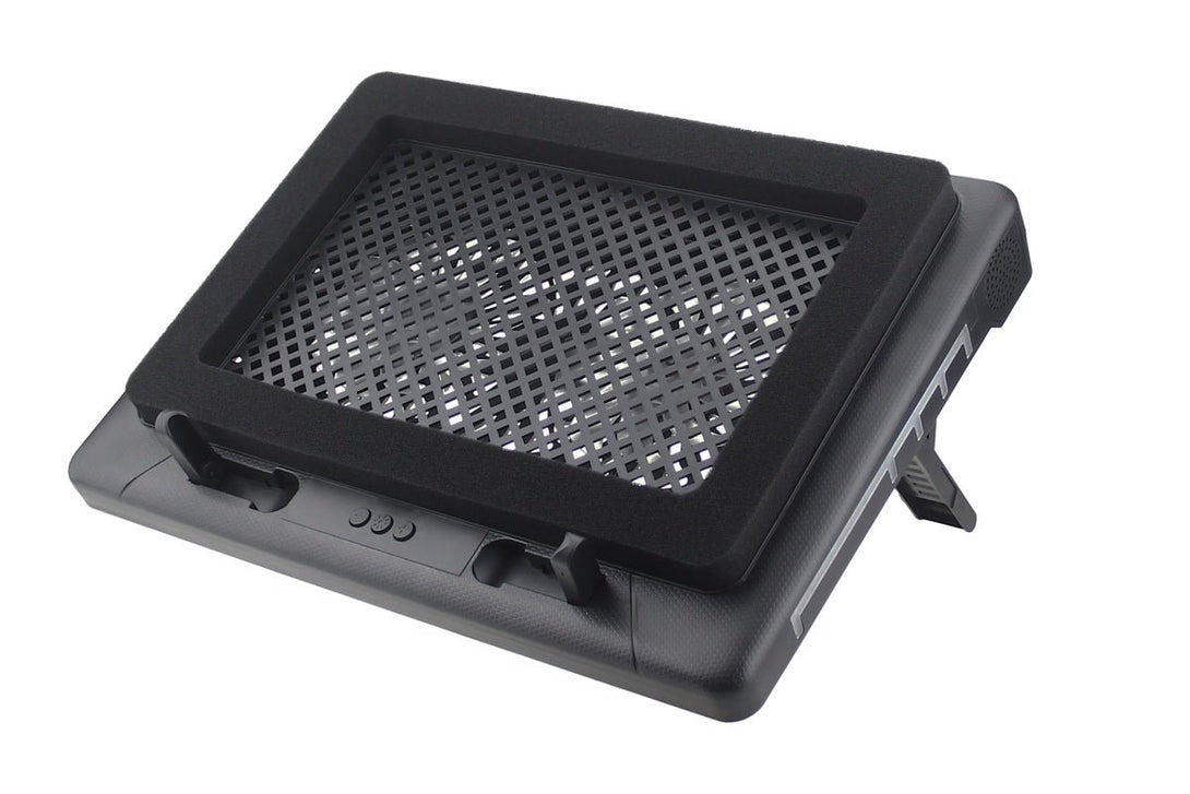 iDock Portable Folding Height Adjustable Two Fans Laptop Cooling Pad with RGB Lights Laptop Cooler Support 12 - 17 Inch Laptops - iDock Laptopstand