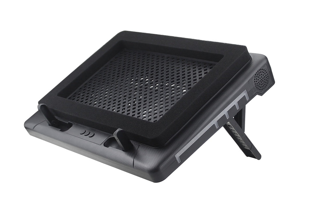 iDock Portable Folding Height Adjustable Two Fans Laptop Cooling Pad with RGB Lights Laptop Cooler Support 12 - 17 Inch Laptops - iDock Laptopstand