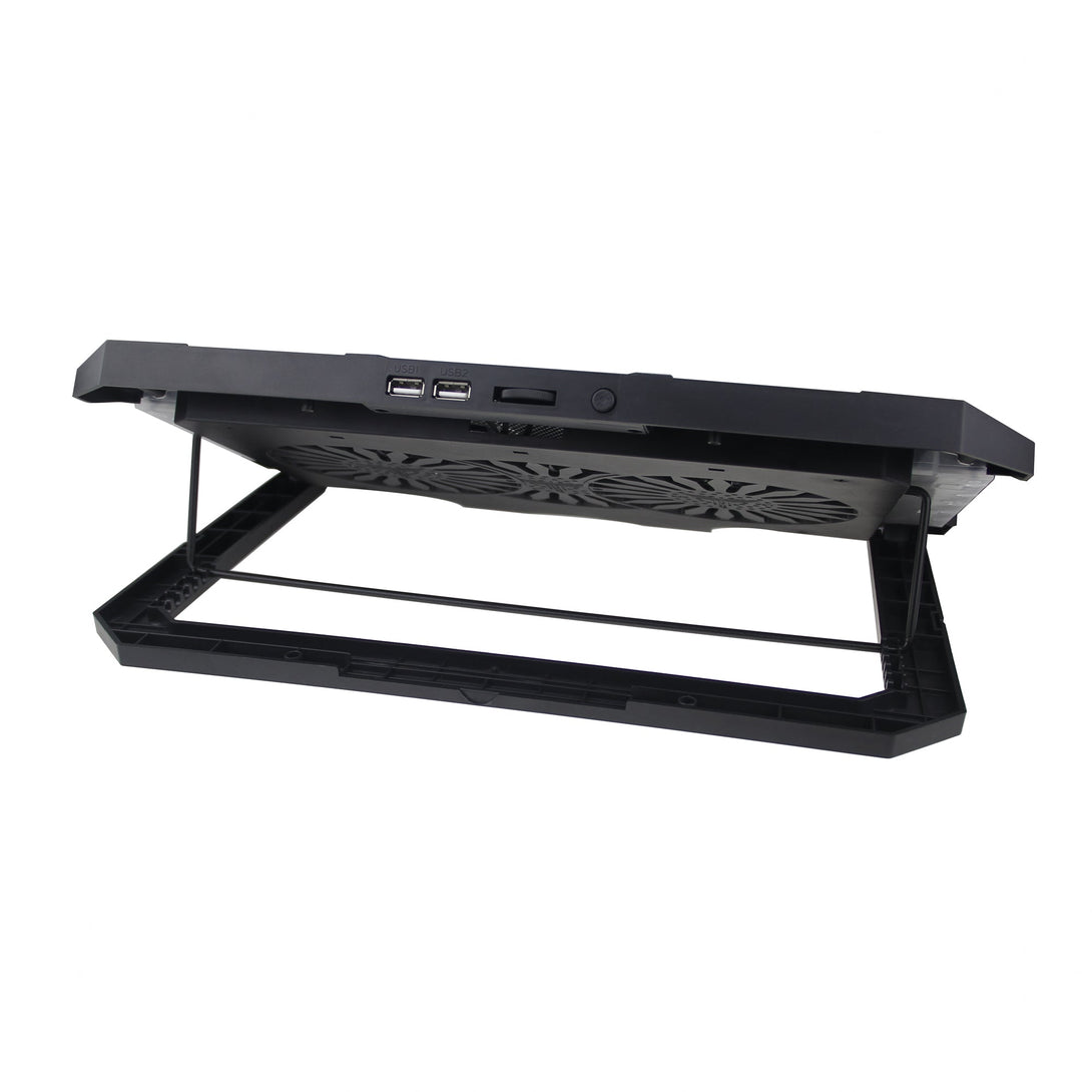 iDock Portable Folding Two Fans Laptop Cooling Pad with Ten RGB Lights Laptop Cooler Support 12 - 17 Inch Laptop with Phone Stand - iDock Laptopstand