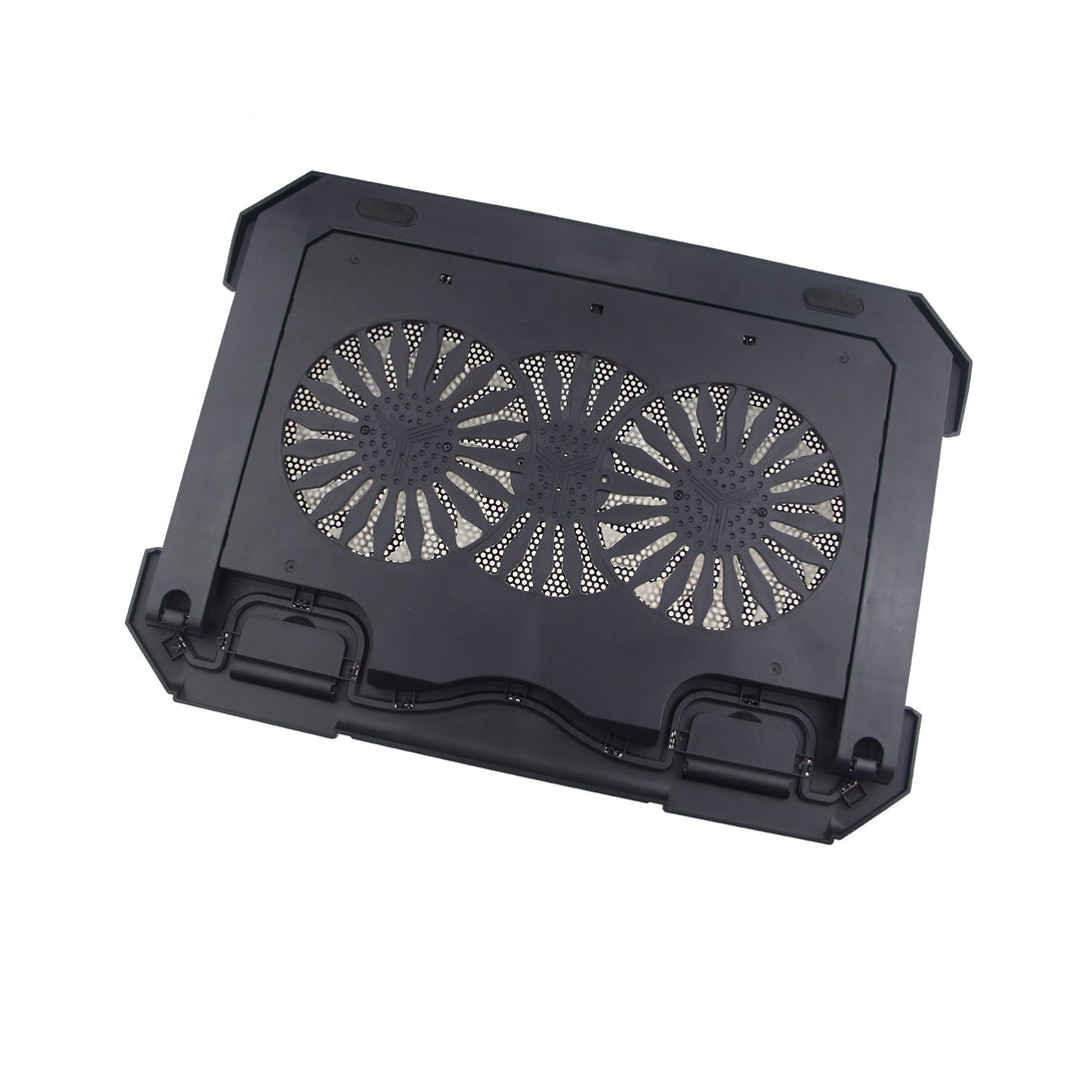 iDock Portable Folding Two Fans Laptop Cooling Pad with Ten RGB Lights Laptop Cooler Support 12 - 17 Inch Laptop with Phone Stand - iDock Laptopstand