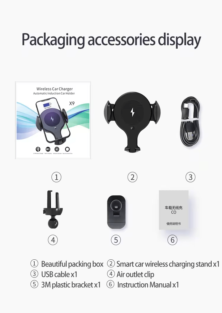 iDock Portable Fully Automatic Car Wireless Charging Stand for Phone 10W Car Wireless Fast Charging Holder for Mobile Phone - iDock Laptopstand
