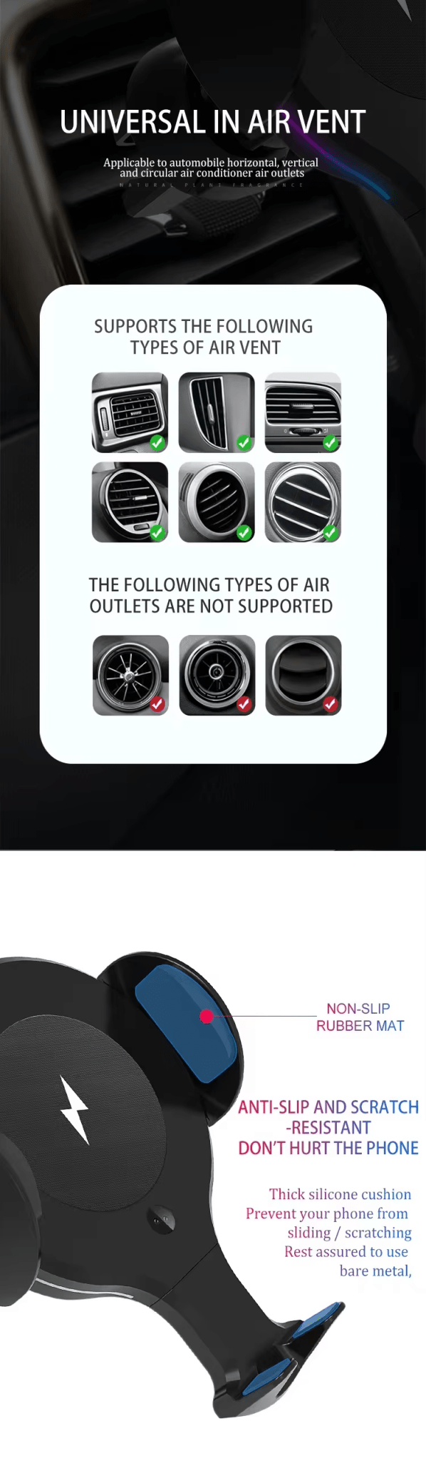iDock Portable Fully Automatic Car Wireless Charging Stand for Phone 10W Car Wireless Fast Charging Holder for Mobile Phone - iDock Laptopstand