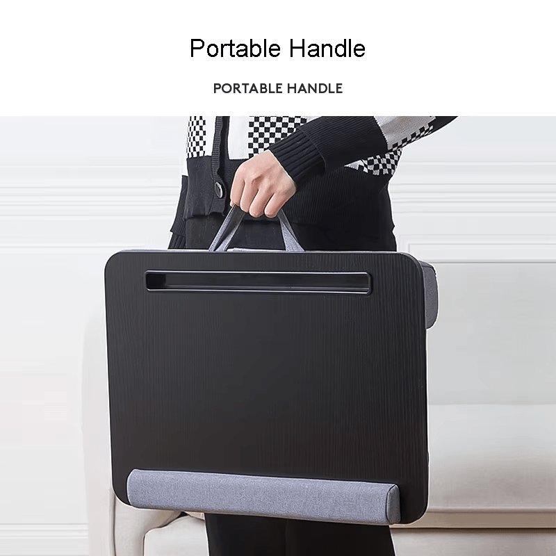iDock Portable Lap Desk with Pillow Cushion Fits up to 15.6 Inch Laptop with Anti - Slip Strip for Office Students Use Lap Laptop Desk - iDock Laptopstand