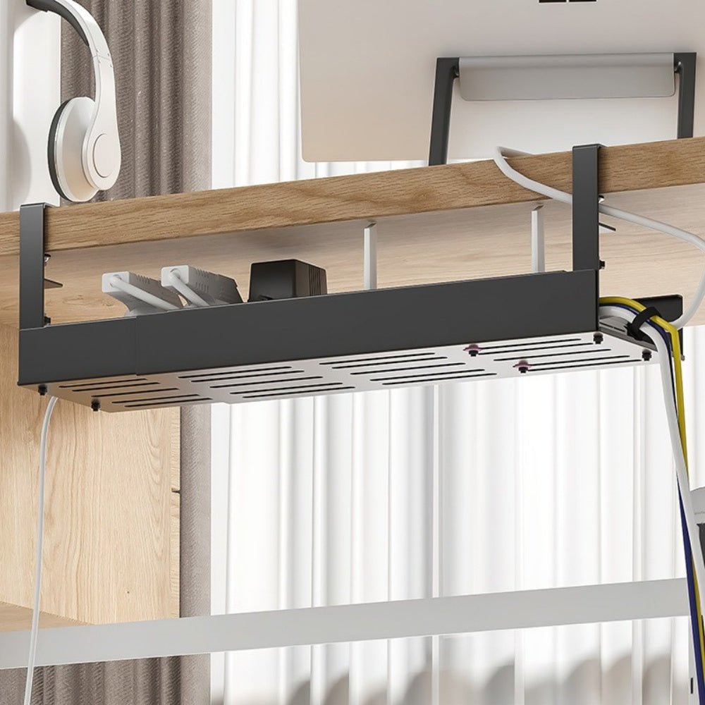 iDock Portable Wire Shelf Under The Table Wire Hanging Basket Under The Table Electric Wire Cable Storage Box - iDock Laptopstand