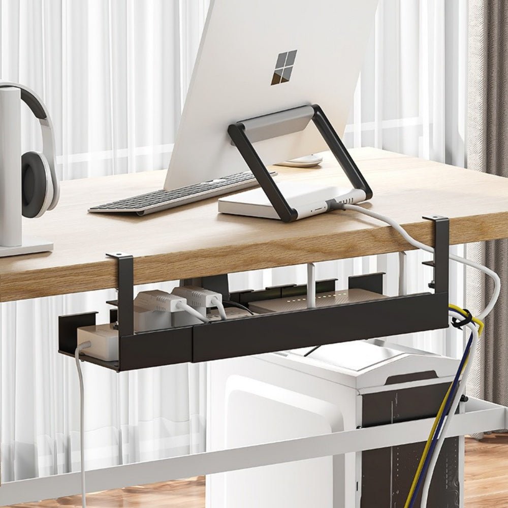 iDock Portable Wire Shelf Under The Table Wire Hanging Basket Under The Table Electric Wire Cable Storage Box - iDock Laptopstand