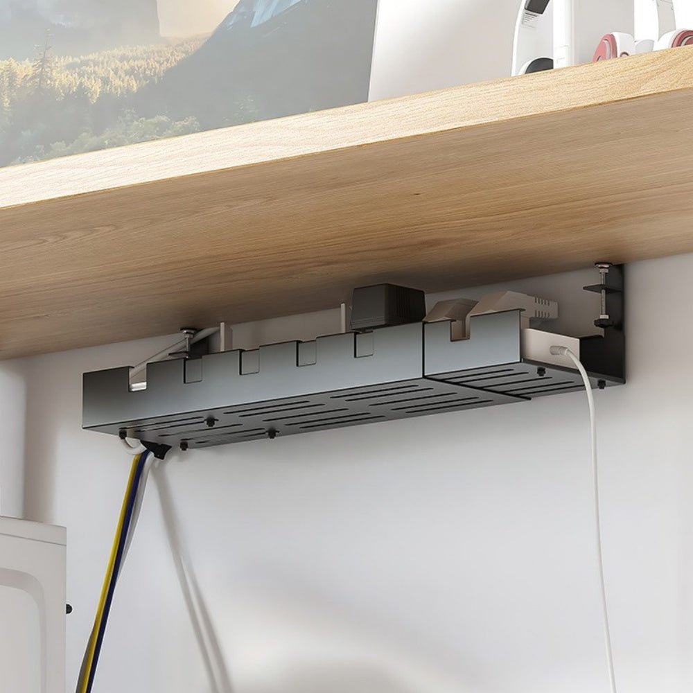 iDock Portable Wire Shelf Under The Table Wire Hanging Basket Under The Table Electric Wire Cable Storage Box - iDock Laptopstand